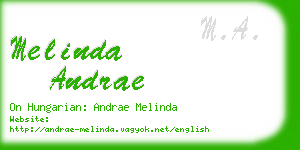 melinda andrae business card